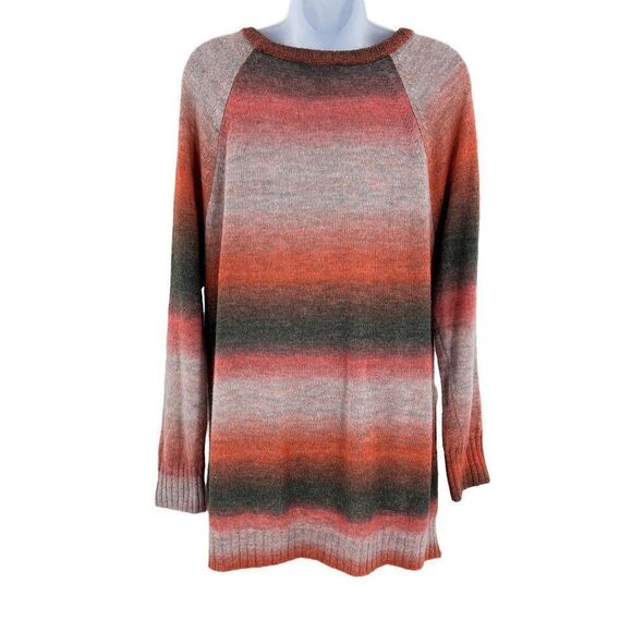 Express Oversized Ombre Space Dye Tunic Knit Sweater Top - Picture 4 of 8